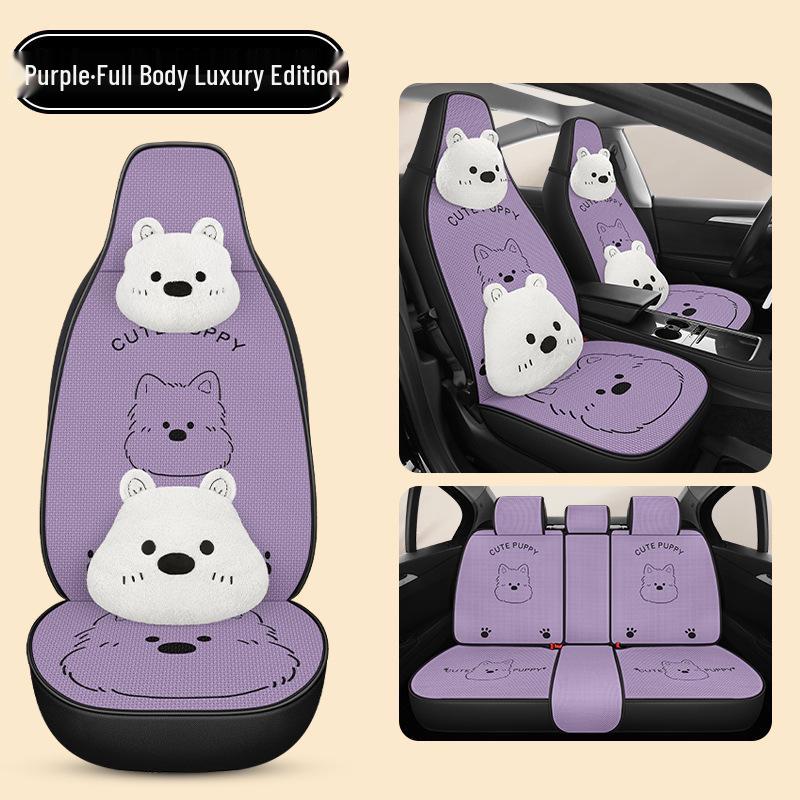 Cartoon West Highland Car Seat Cushion for BYD Seal 06 Yuan PLUS/Pro - Universal and Breathable, All-Season.