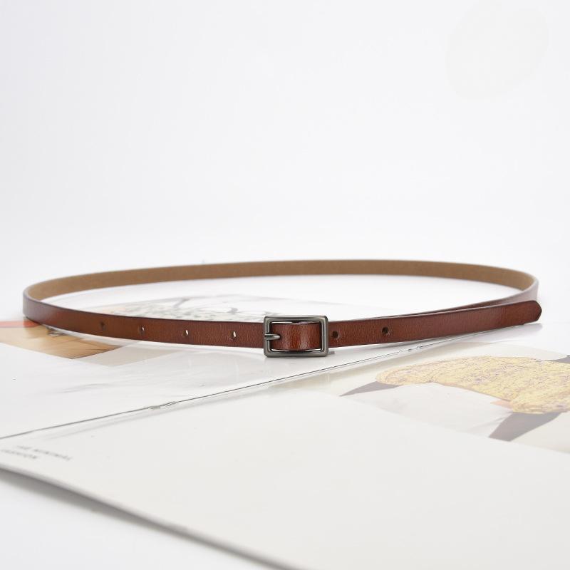 Ceinture Fine Décorative pour Femme Accessoires de Robe avec Jupe Été Noir Simple Polyvalent Mode Mode Petite Ceinture