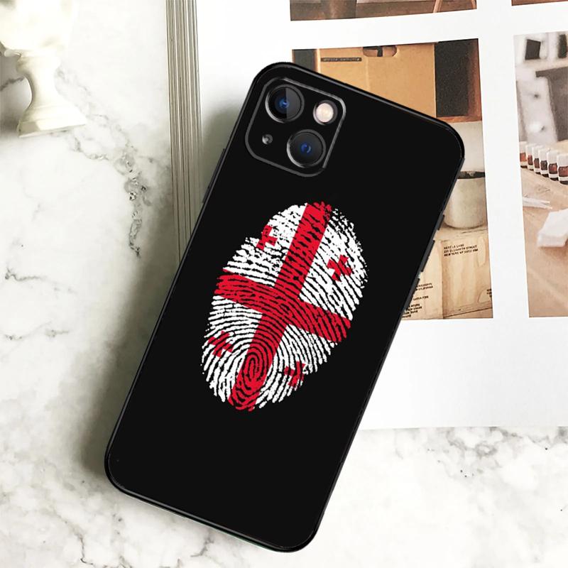 Georgia Flag Phone Case For iPhone 17 16 15 14 13 12 11 Pro Max Plus 12 13 Mini 16e 17 Air Cover Coque