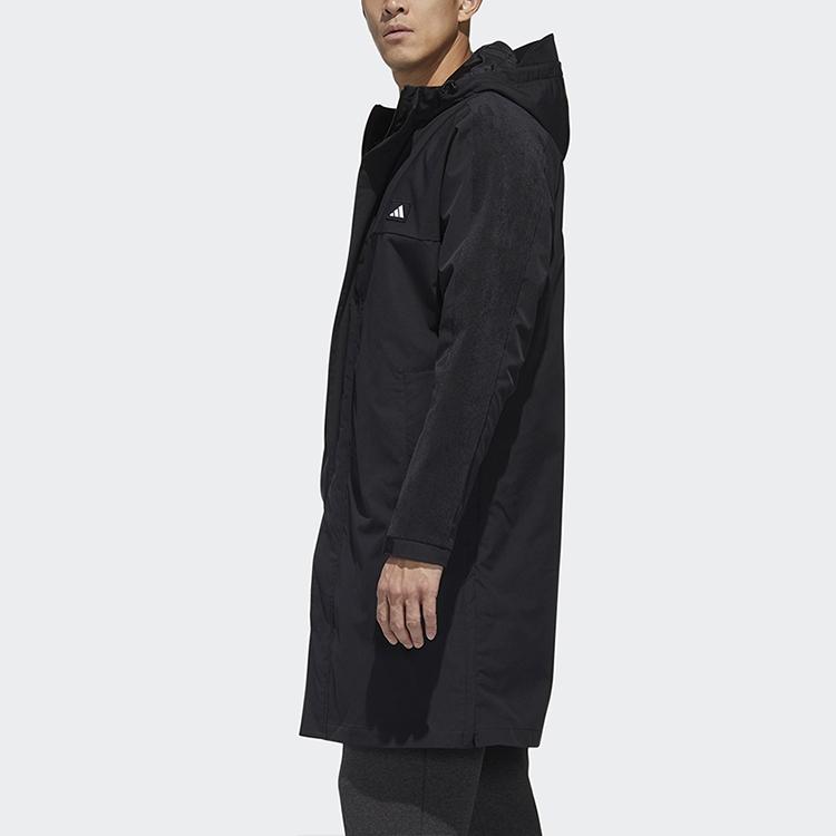 Adidas Ultraboost Jacket Long Windproof Warm-Up Hooded Coat Men Outerwear Black GM4450