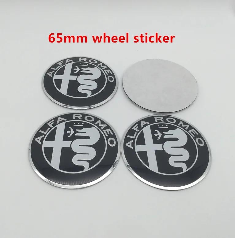 Car Sticker For Alfa Romeo 159 147 4pcs 56mm 60mm 65mm ForAlfa Romeo 147 156 159 Car Emblem Wheel Hub Center Cap Badge Covers St zj2