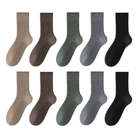 Damen Einfarbige Wadenlange Socken Herbst Gemütlich Weich Flauschig Crew-Socken Thermisch Warm Winter Dicke Stiefelsocken für Kaltes Wetter