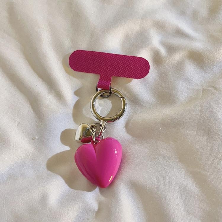 Delicate Love Heart Pendant Keychain Colorful Keyring Charm Accessory Bag Purse Backpack Ornament for Women Girls