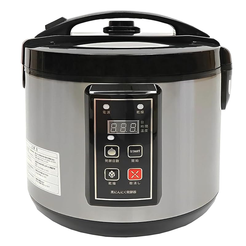 

black garlic fermenter black garlic maker Maximum fermentation capacity 2kg silver/black [Easy fermented black garlic at home] homemade handmade Full