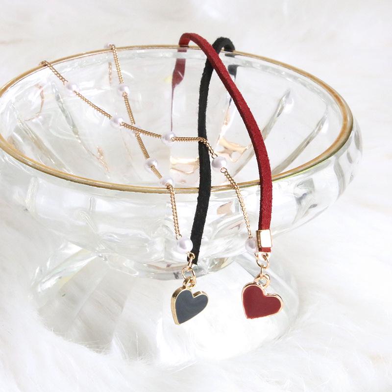 Heart-pounding Love Charm Necklace, Collar Chain, Elegant Pearl Necklace for Women, Valentine's Day Gift