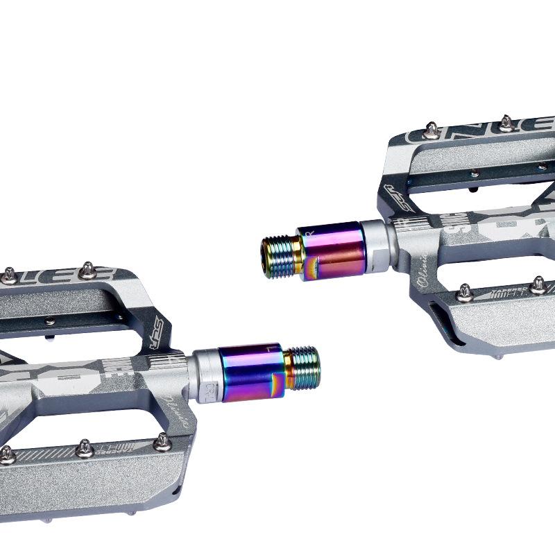 ENLEE Mountainbike Fahrrad Pedalverlängerung, Verlängerte Pedalwelle 20mm Expander Zubehör Chrom Molybdän Stahl Lager