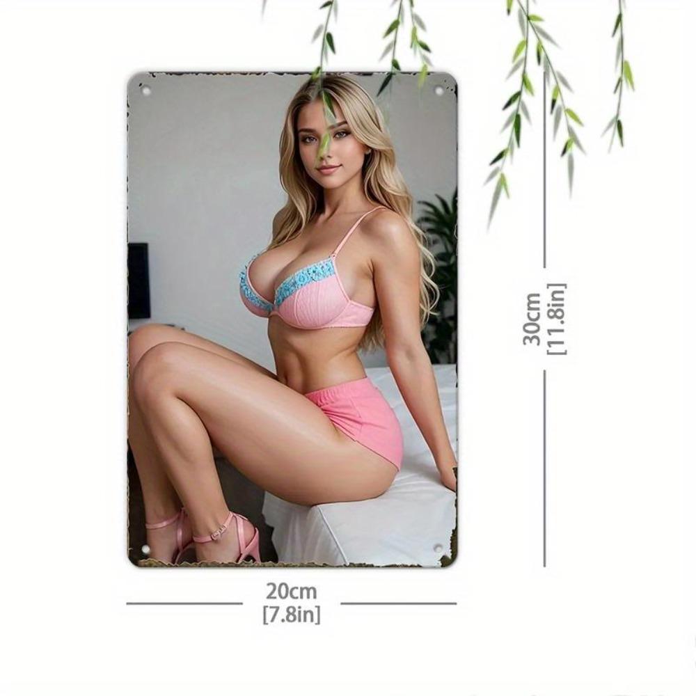 

Metal Bikini Girl Retro Sign Rustproof Tin Wall Art 30x20cm Bar Home Garden Decor 20x30