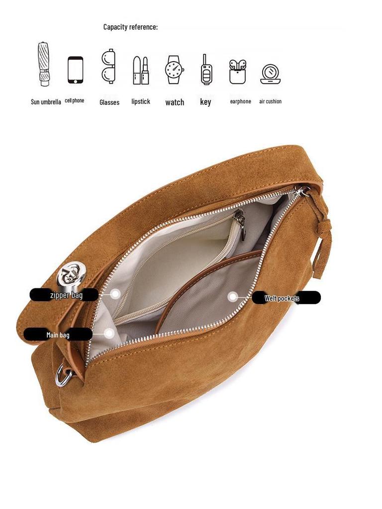 Damska 2025 Moda Koreańska Duża Pojemność Skóra Naturalna Matowa Skóra Bydlęca Torba Listonoszka na Ramię