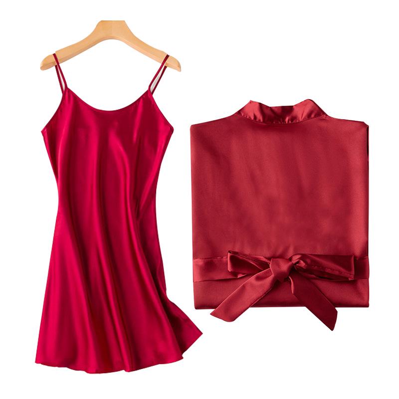 Women s Silk Bridal Robe & Camisole Set Extra Large