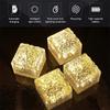 White/Warm White Light Ice Cube Brick Lights Solar Pathway Landscape Lamp  Outdoor