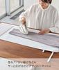 Yamazaki Jitsugyo 5683 Silicone Iron Mat with Iron W109XD48XH1 Tower Easy Ironing Board Place, White, Approx. (excluding handle) cm, Tabletop,