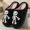 New Halloween Skull Ghost Cartoon Warm Winter Cotton Slippers Male and Female Couples Home Indoor Cotton Slippers