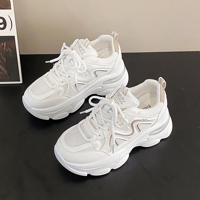 

Thick-soled heightening dad shoes women s little white shoes 2025 autumn new single shoes small versatile breathable casual sports 35