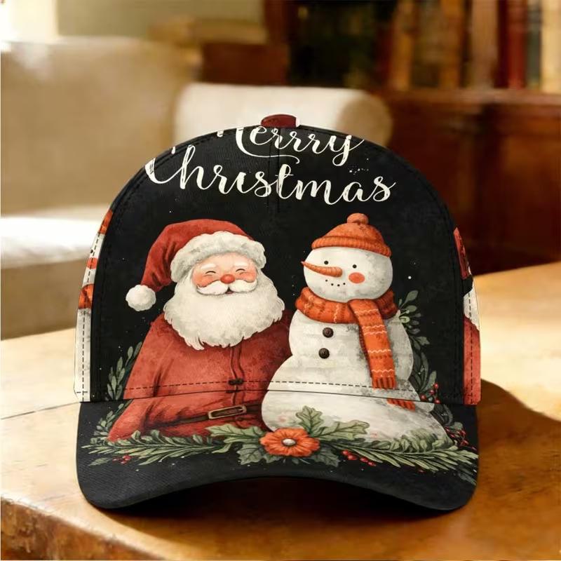 Exclusive for Red Christmas Hats, Santa Hats, Adults, Children, Digital Printing Casual Design