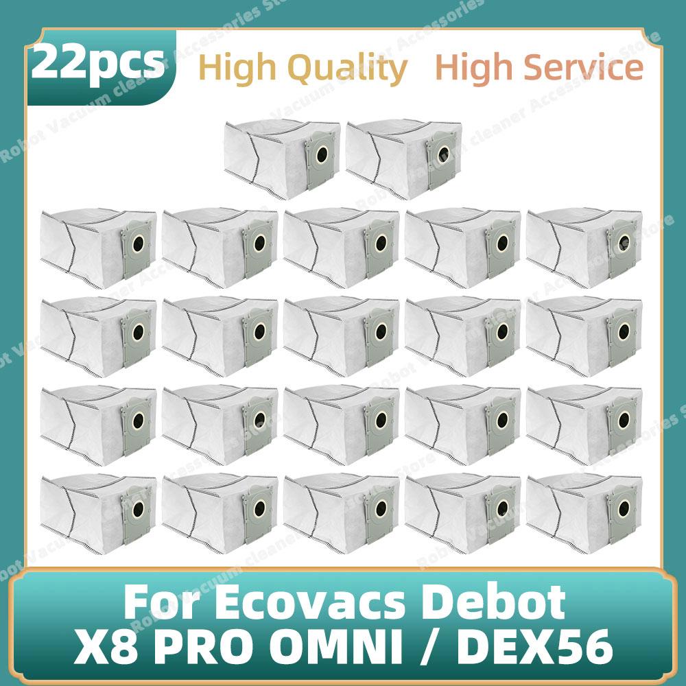 Kompatibel für Ecovacs Debot X8 PRO OMNI / DEX56 Zubehör Hauptseitenbürste Wischlappen Staubbeutel Ersatzteile