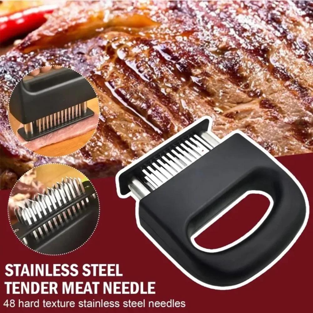 Meat Tenderizer with 48 Stainless Steel Ultra Sharp Needle Bladesfor Tenderizing Beef, Pork, Turkey, Fish, Cooking Tool