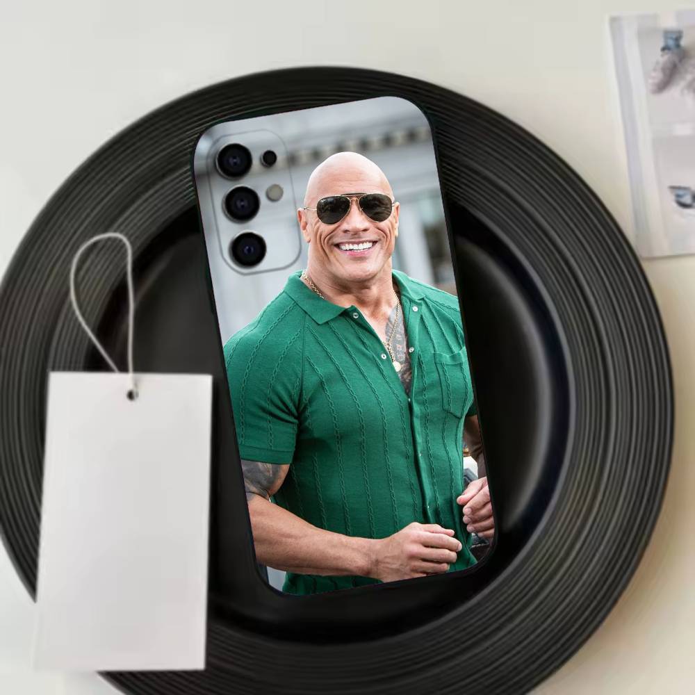 Actor D-Dwayne J-Johnson Phone Case Black Silicone Soft For Samsung S25,S24,S21,S22,S23,S30,Ultra,S20,Plus,Fe,Lite