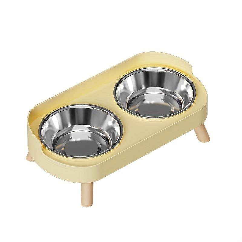 Single Set of Cat Feeding And Drinking Bowls with Dual Bowls, Various Colors And Styles for Dog Bowls, Suitable for All Pets