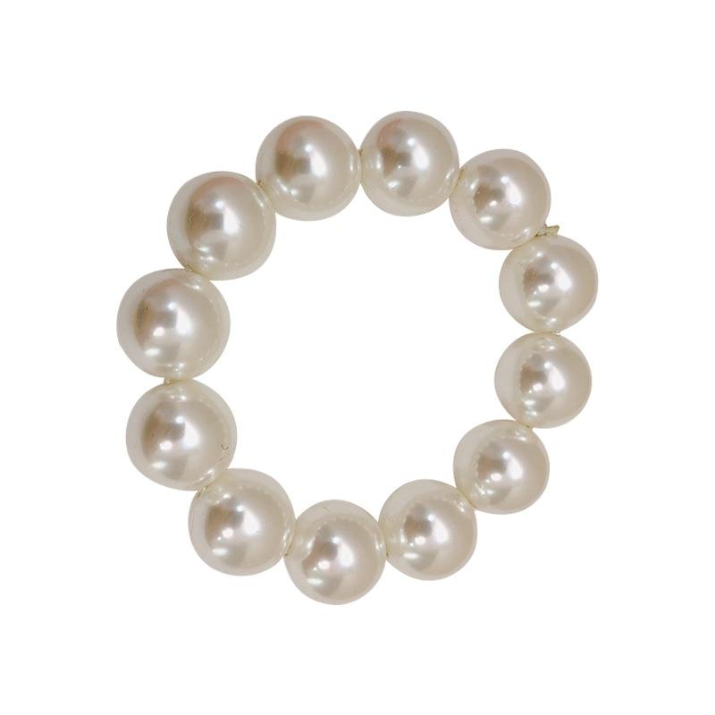 1 Pcs Woman Big Pearl Hair Ties Fashion Korean Style Hairband Scrunchies Girls Ponytail Holders Rubber Band Hair Accessories