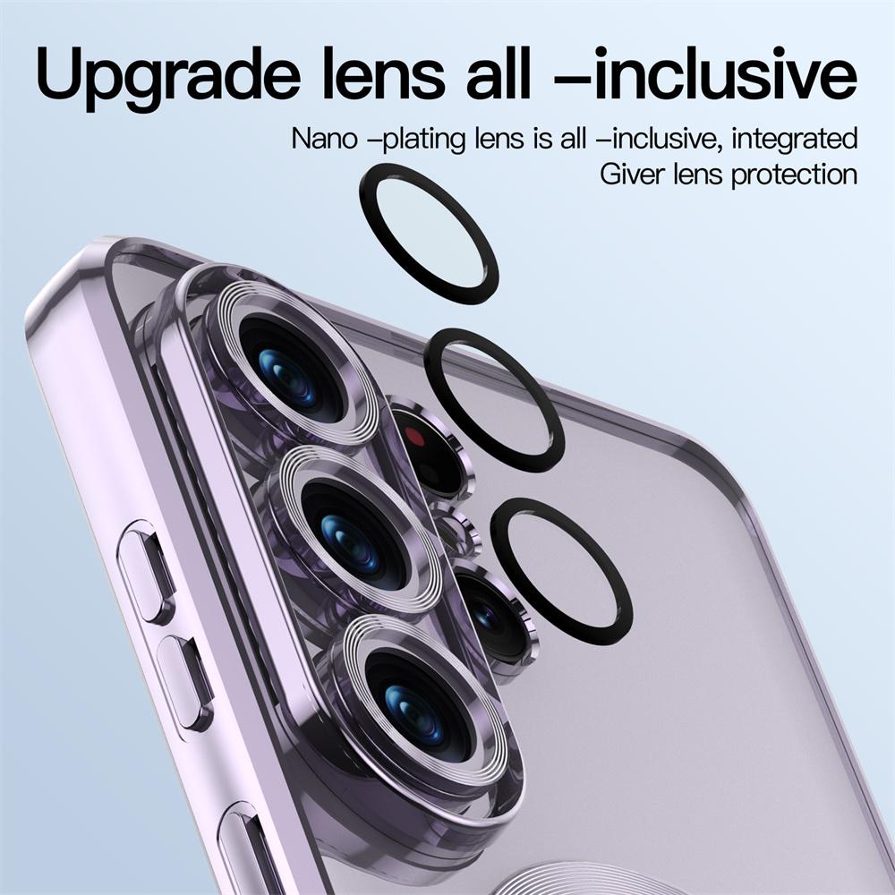 Custodia Sottile Magnetica Trasparente di Lusso per Samsung S26 Ultra S26 Plus Protezione Lente per Cover di Ricarica Wireless Magsafe