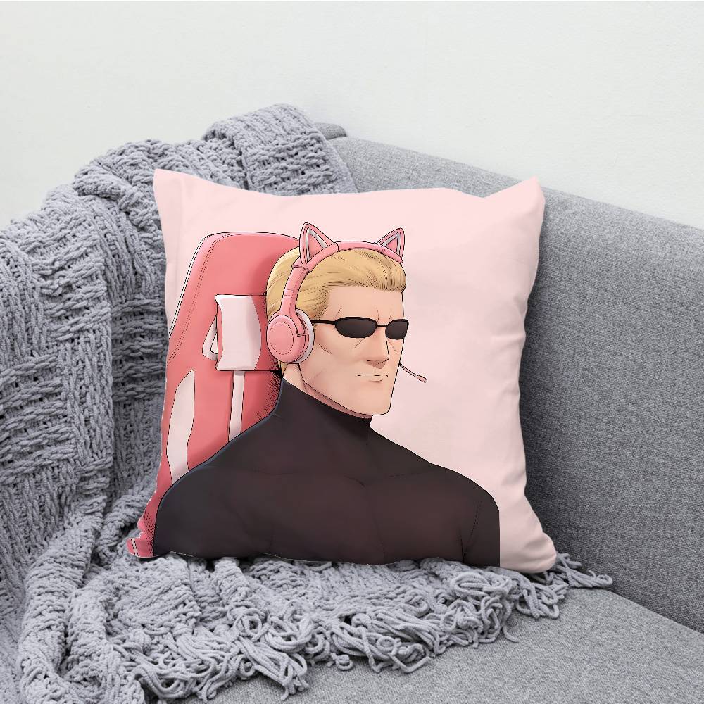 A-Albert W-Wesker Pillow Case Print Polyester Fiber 40X40 cm Home Sofa Throw Cushion Cover Decoration