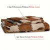 2/3pcs Patchwork Cow Fur Print Duvet Cover Set (1 Duvet Cover + 1/2 Pillowcase, Without Core), Stylish Cowhide Soft Comfortable