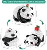 3 in 1 Panda Building Blocks Toy Set, Animal Construction Bricks Creative Building Toys for Kids Ages 6+ Years Old, Birthday Gift for Boys Girls
