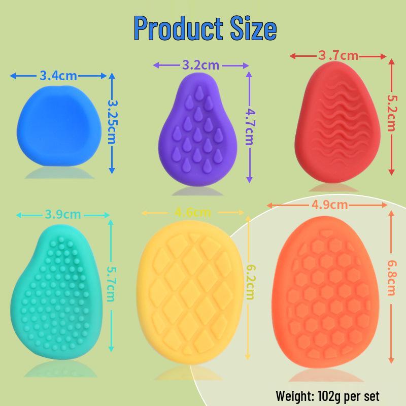Dekompression Silikon Fidget Spielzeug für Kinder - Weiche Textur Sorgenstein Sensorische Hilfe