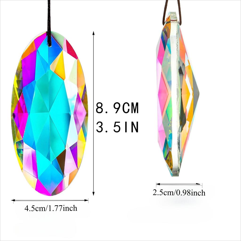 Wisiorek Światło i Cień Pryzmat Wisząca Lampa Pułapka, Kolorowy Pryzmat Artefakt Powstawania Tęczy, Wisiorek Dekoracyjny na Parapet Okienny Domu