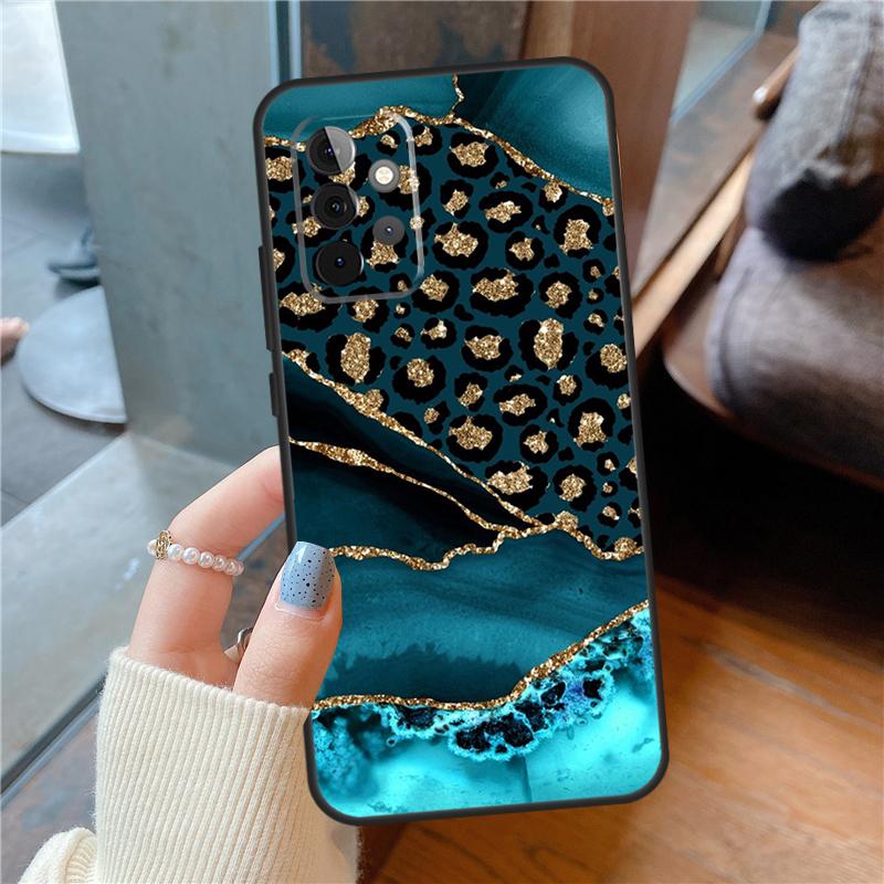 Leopard Print Case For Samsung Galaxy A06 A14 A56 A36 A26 A16 A54 A34 A12 A32 A52 A13 A33 A53 A15 A35 A55