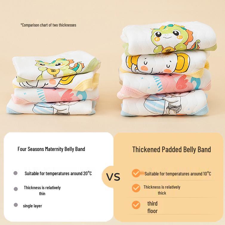 Cozy Cotton High-Waisted Baby Belly Band for Cold & Umbilical Protection (Autumn/Winter)