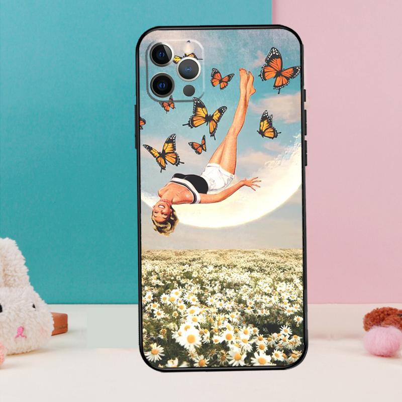 Art Aesthetic Trippy Psychedelic Phone Case For iPhone 17 Air 16 15 14 13 11 12 Pro Max 12 13 mini 15 16 Plus 16e Cover Coque