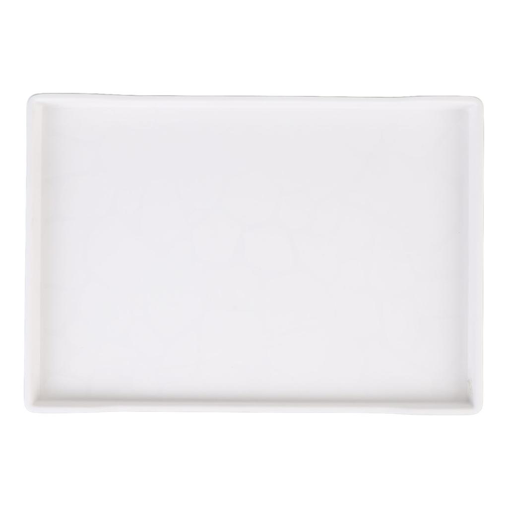 Plastserveringsbricka 23x33 cm Stor Återanvändbar Rektangulär Festbricka för Teservis Frukt Efterrätter Serveringsbricka