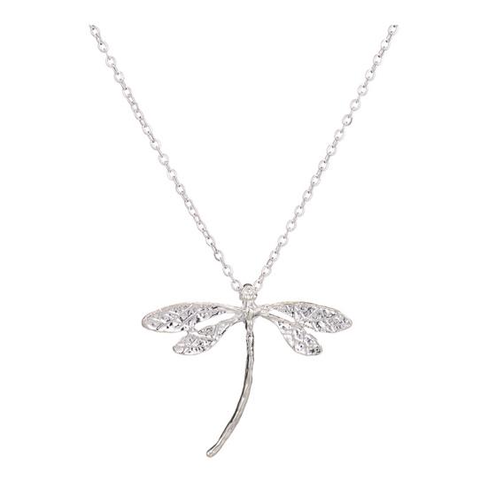 

Ожерелье с подвеской в виде стрекозы, женское серебряное колье с насекомыми, подарок на День святого Валентина, повседневный аксессуар для вечеринок