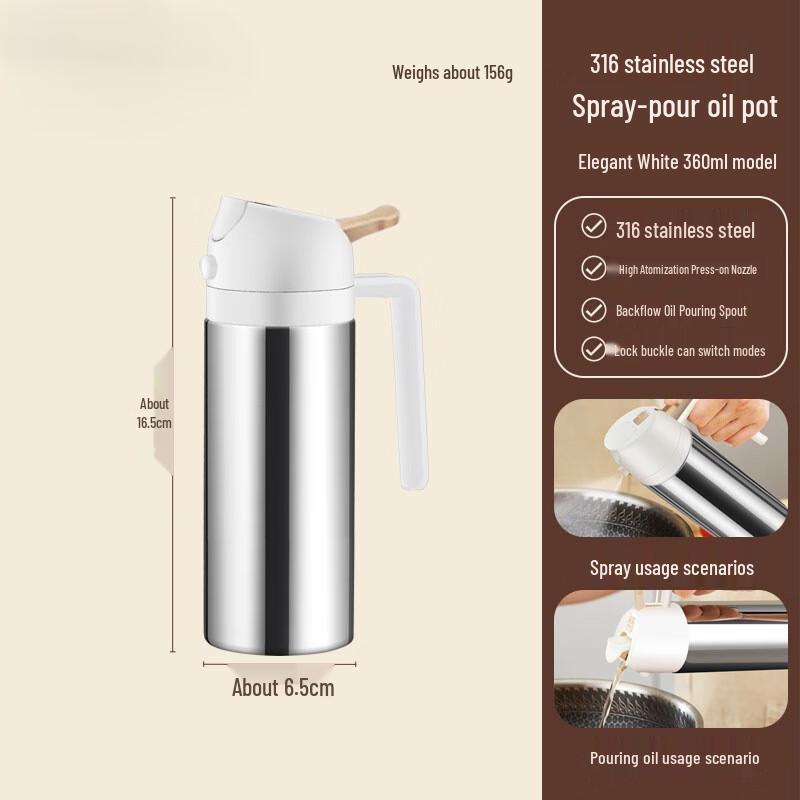 304 Stainless Steel Spray & Pour Oil Dispenser