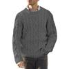 Herren Strickpullover 2025 Herbst/Winter Unifarben Rundhals - Europäischer & Amerikanischer Stil, Große Größen, Langarm