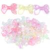 10pcs 31x24mm Bow Acrylic Beads Sweet Candy Color Bowknot Loose Spacer Bead For DIY Jewelry Making Necklace Keychain Accessories