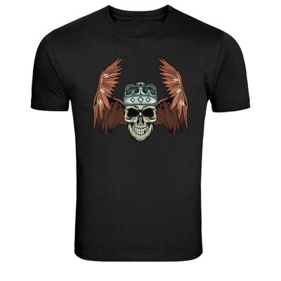 Winged Skull Crown Dark Gothic Graphic T-Shirt