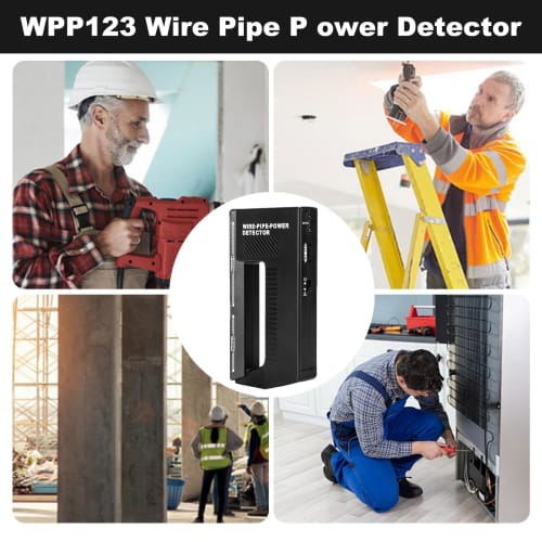 Wpp123 Wire Pipe Power Detector, In-Wall Wire Finder, High Sensitivity Adjustable Electrical Wire Finder, Wall Scanner Metal Detector for Wood, Metal,