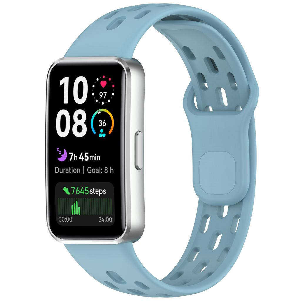 For Compatible Band 10/8/9 Replacement Silicone Watch Strap with Snap Button Buckle and Breathable Design