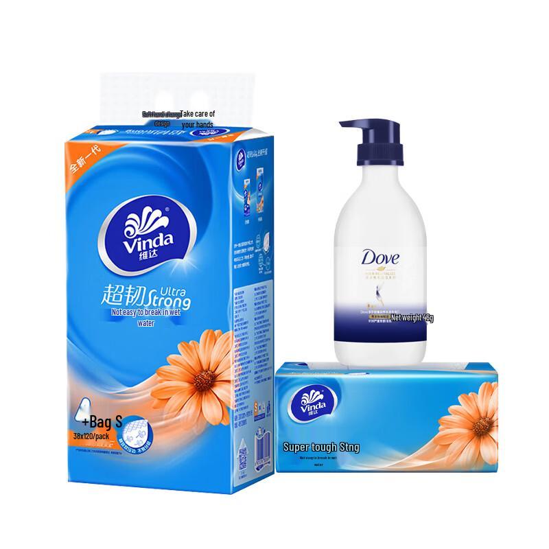 

Dove Intensive Repair Shampoo & Vinda Tissue Care Combo