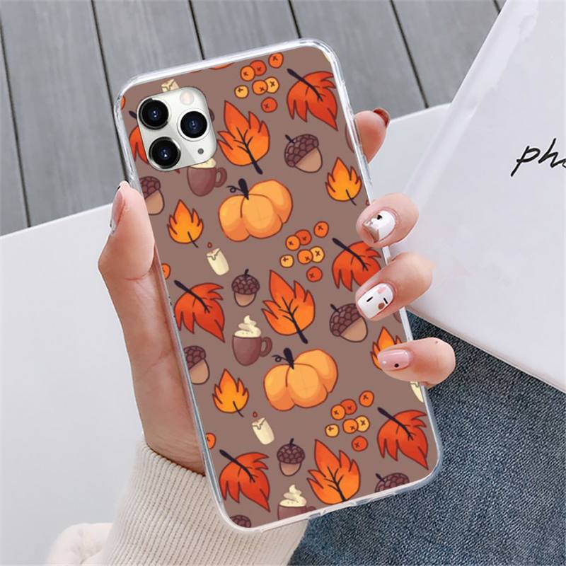 

Чехол для телефона «Счастливая осень-осень» с тыквой для iphone 13 12 5 5S 5c se 6 6s 7 8 plus x xs xr 11 pro max mini iphone 5 5s Se
