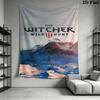 Witcher Wall Hanging Printed Fabric Blanket Decorative Tapestries for Bedroom Living Room Home Decor