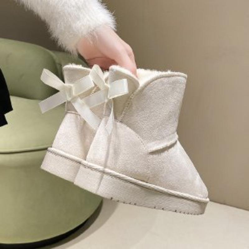 Women's padded lining soft thick sole heightening outdoor thickened warm lightweight comfortable stirrups ground cotton shoes snow boots