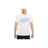 Men's Printing Geometry Pattern Logo Round Neck Short Sleeve White T-Shirt DD6903-100