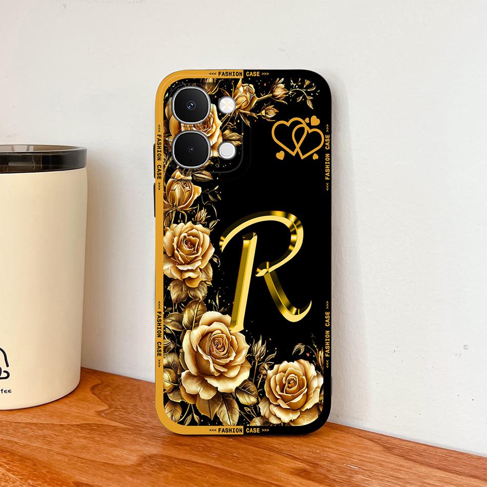For Vivo Y500i / Y31D Phone Case Couple Letters Shockproof Full Coverage Funda For Vivo Y 31d Y 500i Soft Liquid Silicone Cover