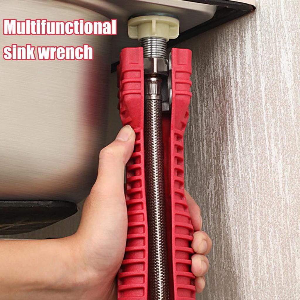Sink Wrench Ergonomic Non Slip Kit Aluminum Alloy Wrench Plumbing Tools For Kitchen Bathroom Living Room Apartment Office Pipe