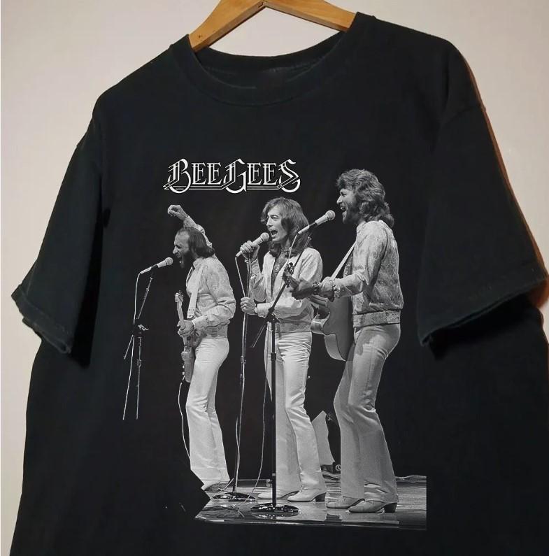 

Bee Gees Cotton Men T Shirt Black Cotton Size S-5XL Unisex T-Shirt L