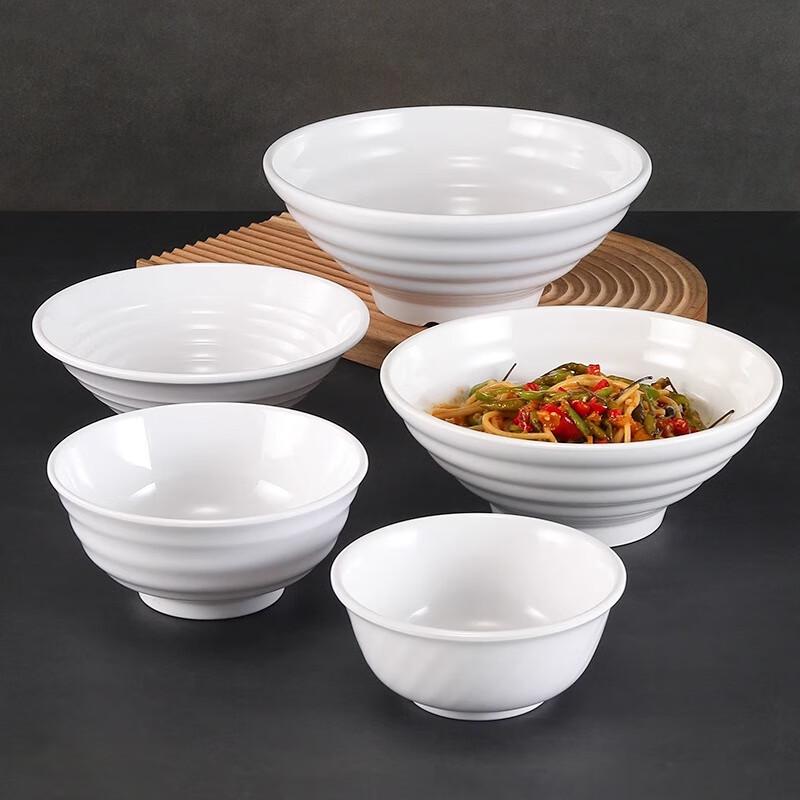 A5 White Thickened Melamine Commercial Noodle Bowl
