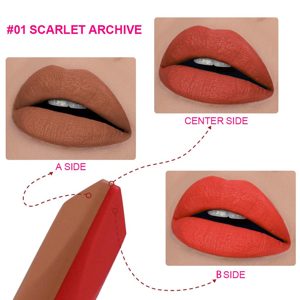 Personalized Waterproof Matte Lipstick Duo - Long-Lasting, Color-Locking, No Logo